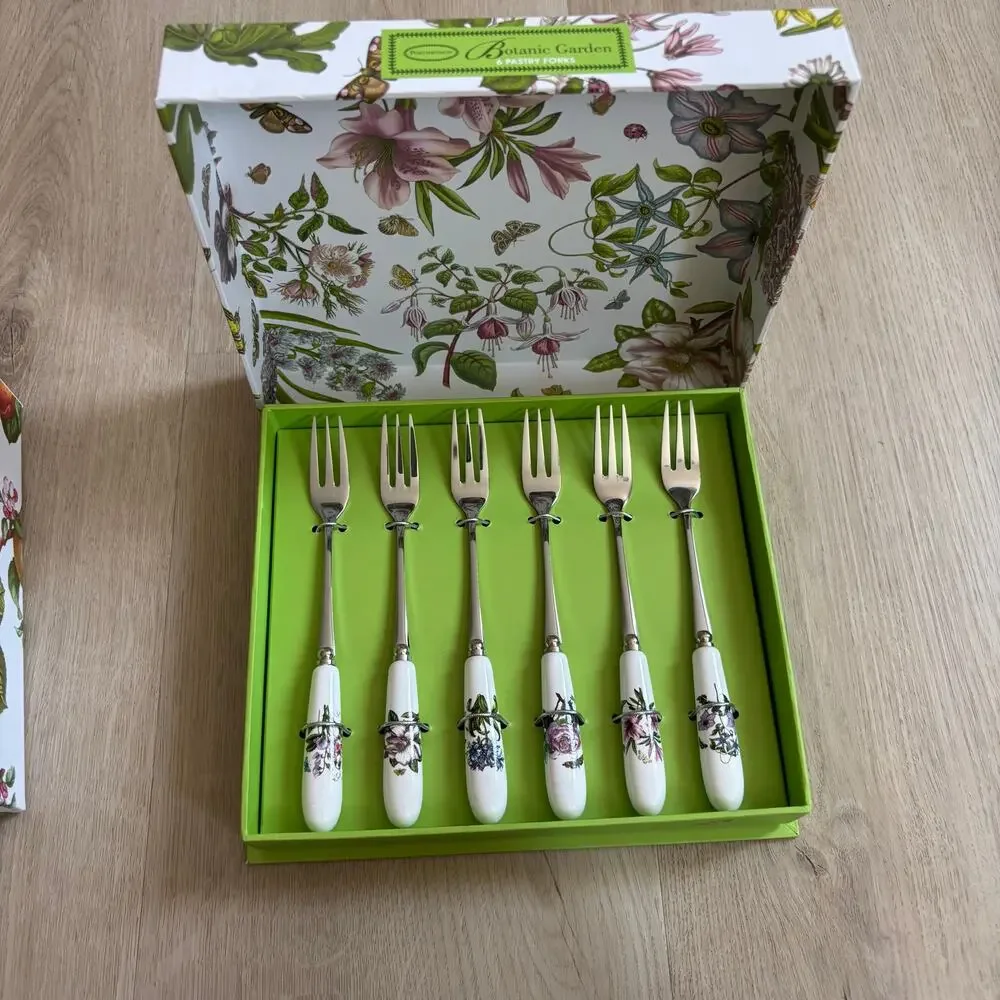 Portmeirion Botanic Garden NEW Set of 6 Tea Spoons & Set of 6 Tea Forks